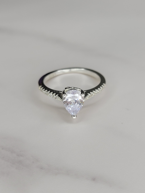 Anillo Compromiso Plata 925 con piedra Cubic - comprar online