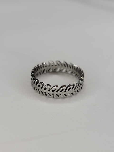 Anillo Acero Quirúrgico Hojitas Laureles Sinfin - comprar online