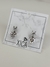 Aros Plata 925 pasante mini corazón Cubic - comprar online