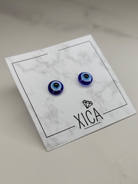 Aros Plata 925 pasante Ojo turco - comprar online