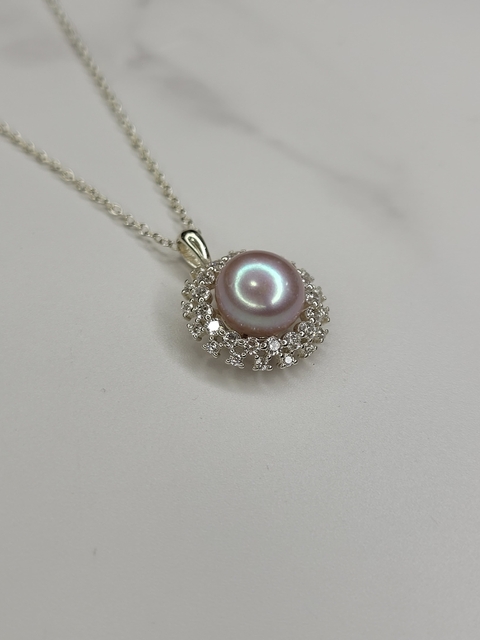 Conjunto Plata 925 Perla y Cubic - comprar online