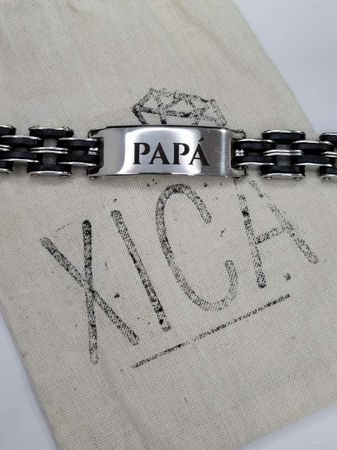 Pulsera con centro grabado Acero Quirurgico - comprar online