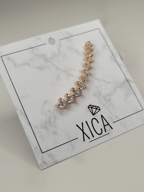 Aro Plata Gold Trepador Solitario con Cubic - comprar online