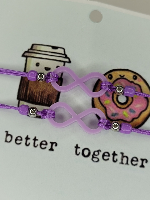 Pulseras acrilico de hilo para compartir (el par)