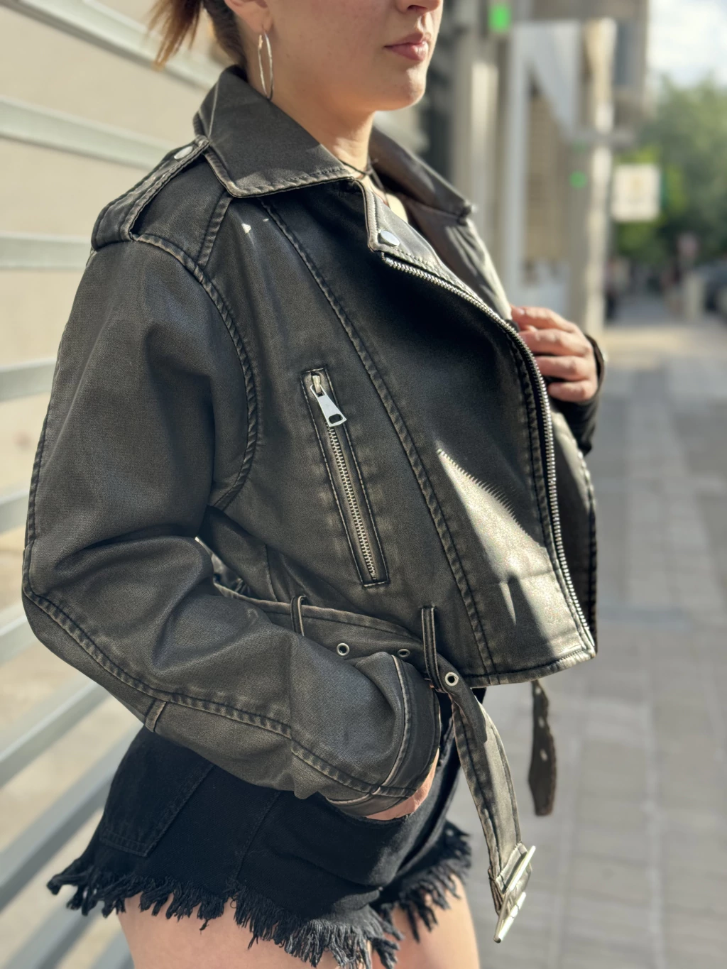 Campera de cuero Harrington
