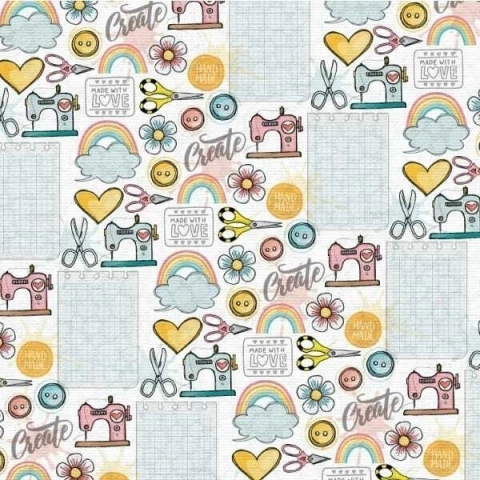 Papel Coleção Scrap & Craft PP277 Goodies - Made With Love