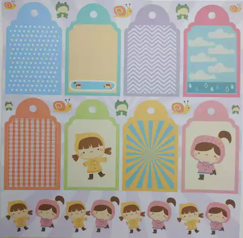 Papel Coleção Celebrando meu Arco Íris By Lu Ruzzi - Chuva Azul