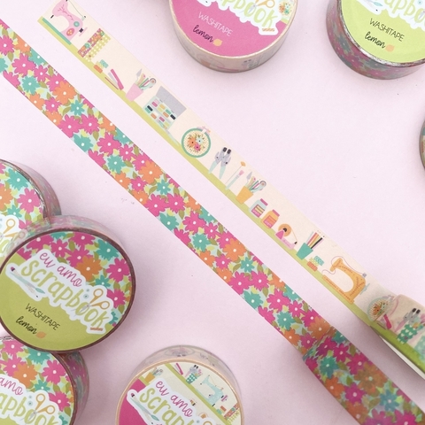 Washi Tape Coleção Eu Amo Scrapbook Lemon Scrapbook