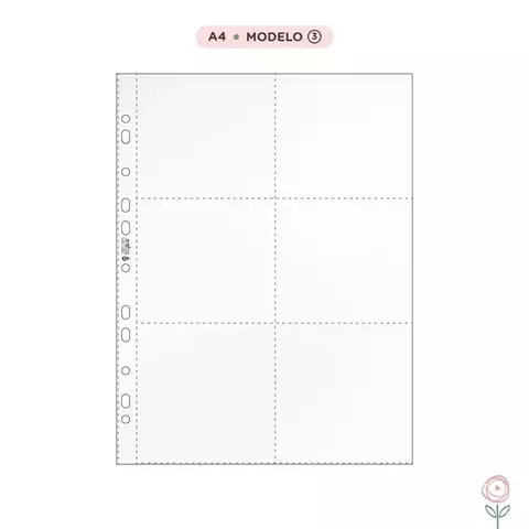 Refil Plástico A4 com 6 Divisórias Juju Scrapbook - Modelo 3 - comprar online