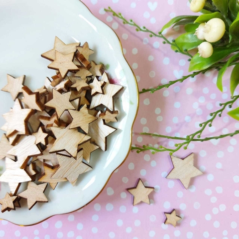Aplique Madeirinha Estrela Estação do Scrap - comprar online