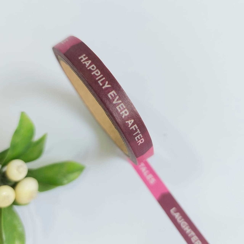 Washi Tape Avulsa 0,6cm - Frases Rosa e Roxo - comprar online