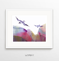Paisaje Tonal Rodocrosita con Gaviotas - comprar online