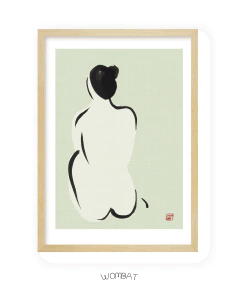 Geisha de espaldas 30x42
