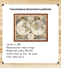 Mapamundi Antique Visscher 80x100 - Wombat
