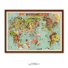 Mapamundi Oriental Ilustrado 70x100