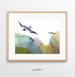 Paisaje Tonal unakita con Gaviotas