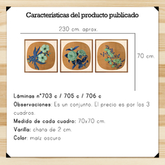 Chinoiserie - SET 3 de 70x70 en internet