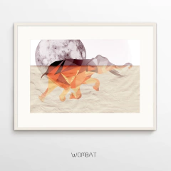 Elefante Sueño blanco 65x85