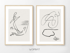 Garabatos Set 50x70 con passepartout