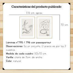 Garabatos Set 50x70 con passepartout - comprar online
