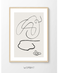 Garabatos Set 50x70 con passepartout - Wombat