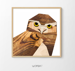 Set Minicuadros - Pájaros de madera - comprar online