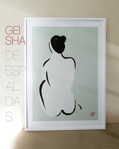 Geisha de espaldas 50x70 - comprar online