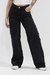 CALÇA WIDE LEG COMFY PRETA ESTONADA - loja online