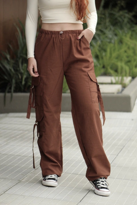 CALÇA PARACHUTE ALFAIATARIA MARROM