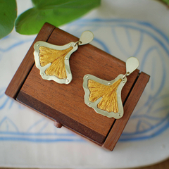 Aros Ginkgo Bordados - comprar online