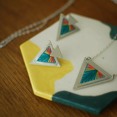 Aros bordados triangulares - comprar online