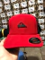 Boné Quiksilver Plate Solid Black - Vermelho