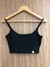 Regata Cropped Sal e Pimenta - Preto