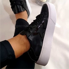 Zapatilla negra ESTRELLA - tienda online