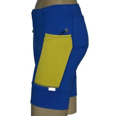 Bermuda 4 Bolsos Azul Royal com Bolsos Amarelo - comprar online