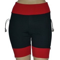 Bermuda 4 Bolsos Preta com Barra e Cós Anatômico Vermelho na internet