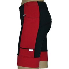 Bermuda 4 Bolsos Preta com Barra e Laterais Vermelha - comprar online