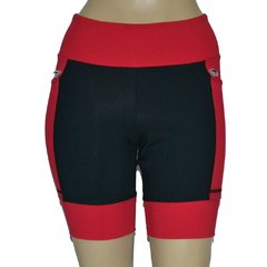 Bermuda 4 Bolsos Preta com Barra, Laterais e Cós Anatômico Vermelho na internet