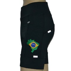 Bermuda 4 Bolsos Mapa Bandeira do Brasil - Silk Digital - comprar online