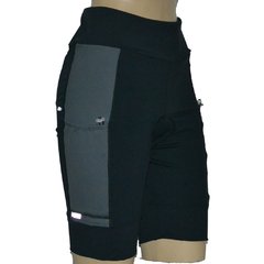 Bermuda 4 Bolsos Preto com Laterais Chumbo