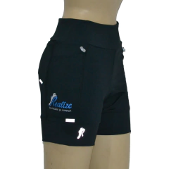 Shortinho 4 Bolsos Preto Realize (Azul e Branco)