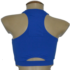 TOP de Corrida com Bolsos Azul Royal na internet