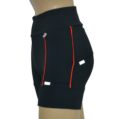 Shortinho 4 Bolsos Preto com Vivo Laranja Energy- Pronta Entrega - comprar online
