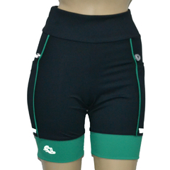 Shortinho 4 Bolsos Preto com Vivo e Barra Verde Bandeira - Pronta Entrega na internet