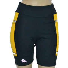 Bermuda 4 Bolsos Preto com laterais e bolsos Amarelo - comprar online