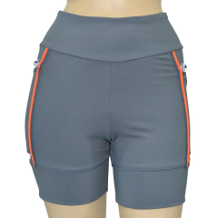Shortinho 4 Bolsos Chumbo com Vivo Laranja Energy - Pronta Entrega - comprar online