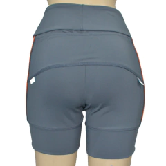 Shortinho 4 Bolsos Chumbo com Vivo Laranja Energy - Pronta Entrega - corrabem
