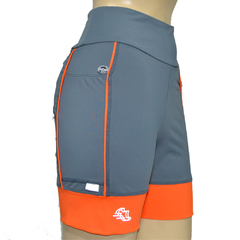 Shortinho 4 Bolsos Chumbo com Barra e Vivo Laranja Energy - Pronta Entrega