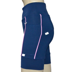 Bermuda 4 Bolsos Azul Marinho com Vivo Rosa Neon - Pronta Entrega na internet