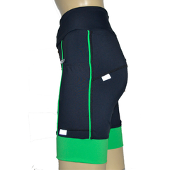Bermuda 4 Bolsos Preto com Barra e Vivo Verde Bonito - Pronta Entrega na internet